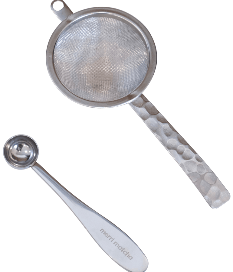 matcha measuring spoon + sifter bundle