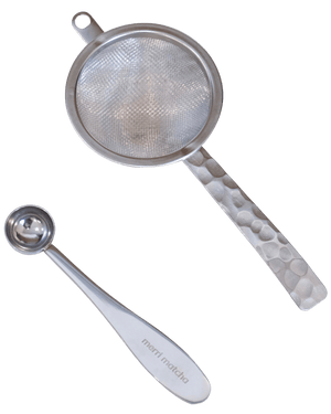 matcha measuring spoon + sifter bundle