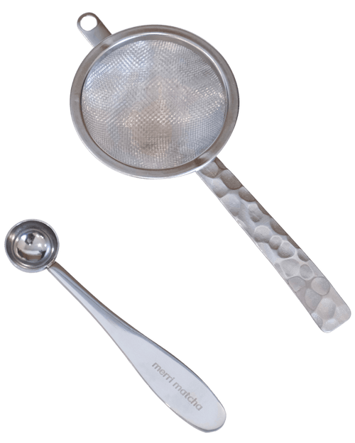 matcha measuring spoon + sifter bundle