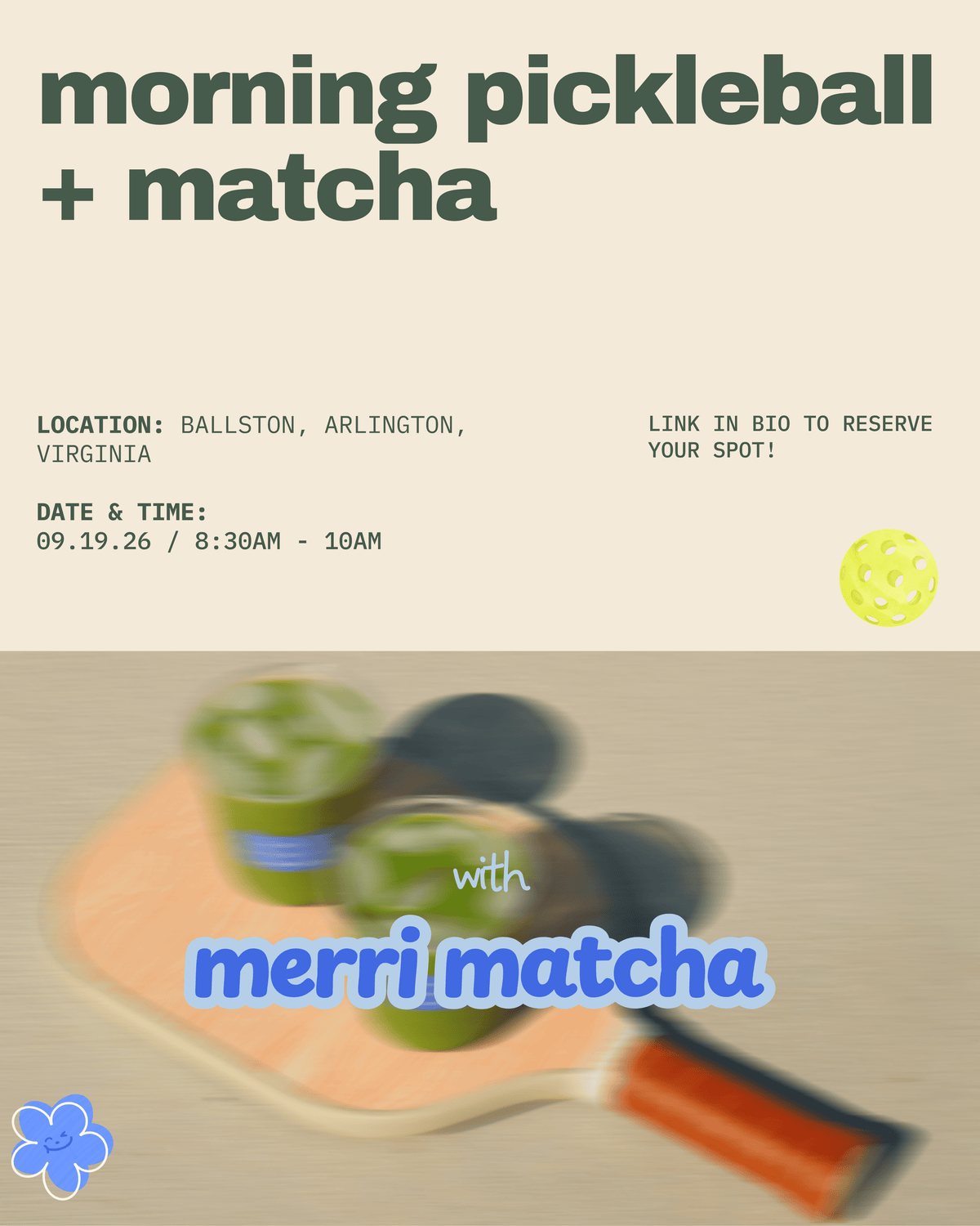 morning pickleball & matcha (9/19)